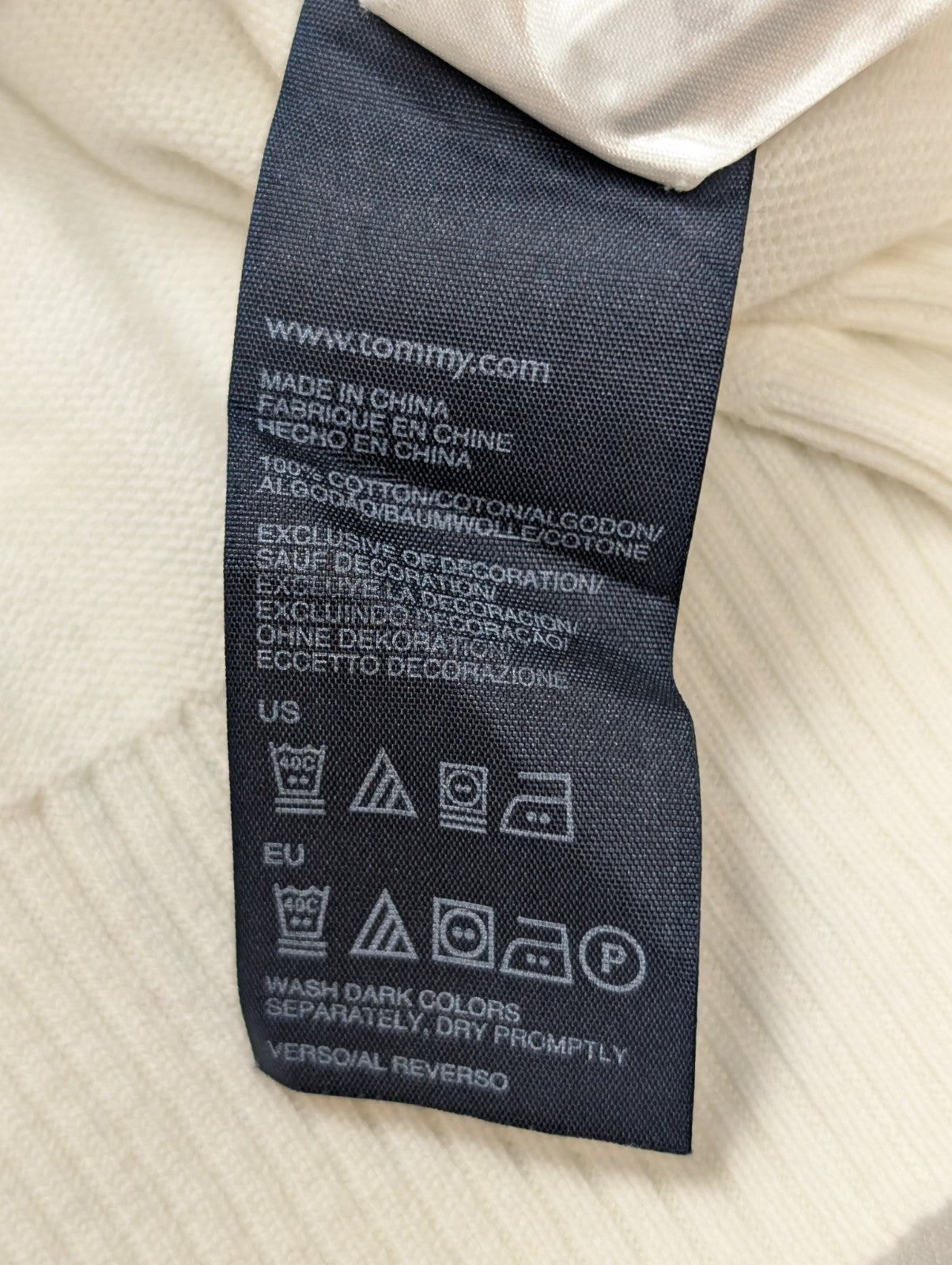 Pull Tommy Hilfiger Homme Col V Losanges Arlequin Gris & Marron - Taille M