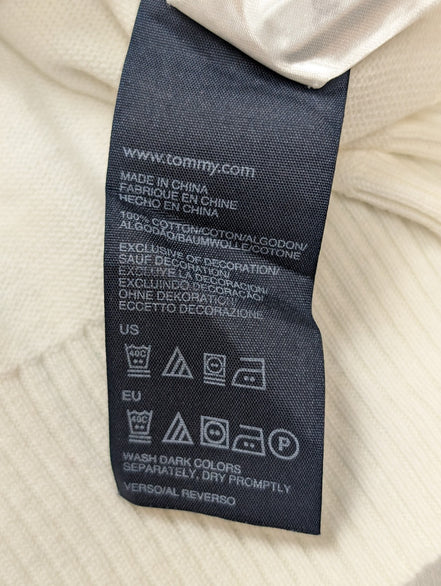 Pull Tommy Hilfiger Homme Col V Losanges Arlequin Gris & Marron - Taille M