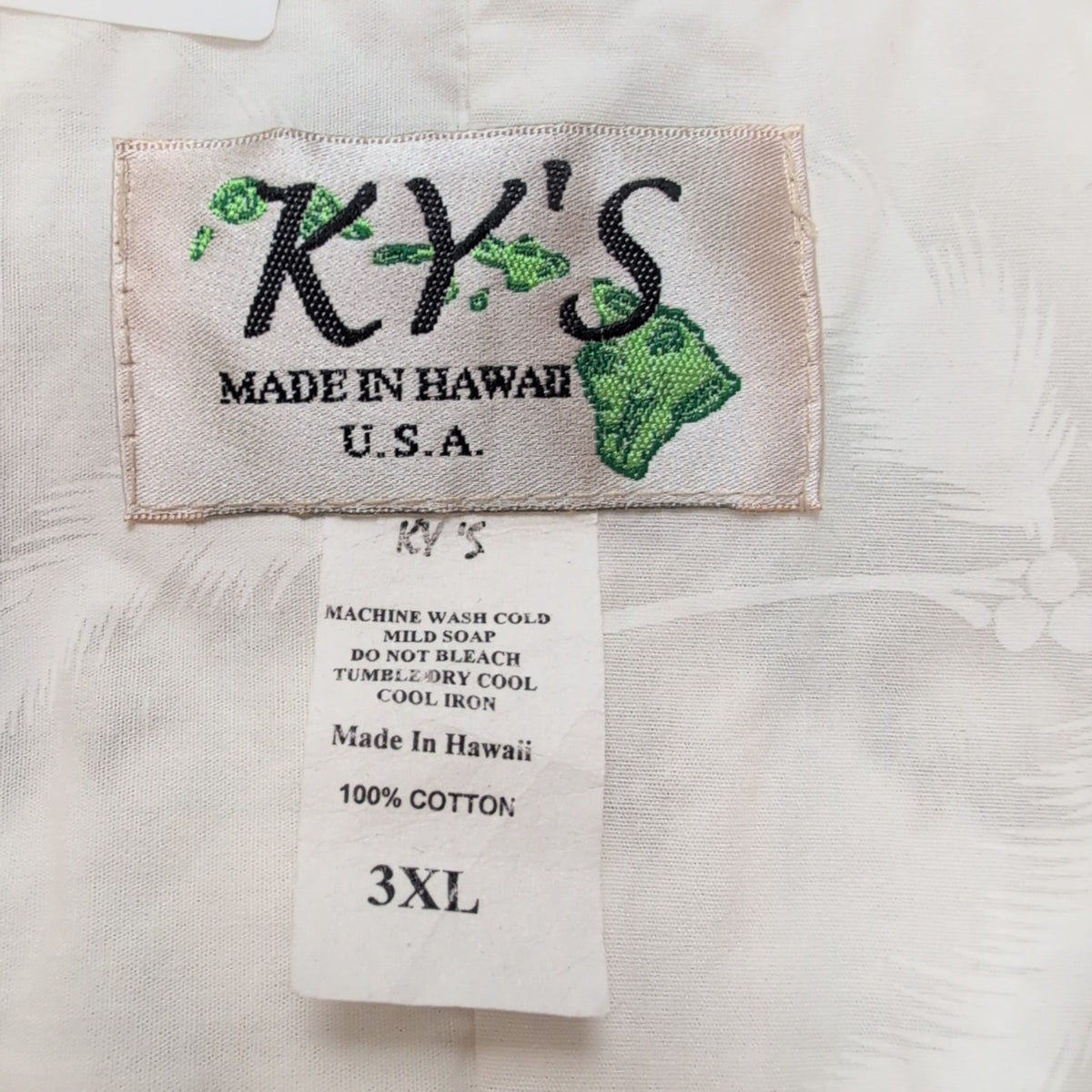 Chemise Hawaïenne KY'S Made in Hawaii USA 3XL Fleurs Tropicales
