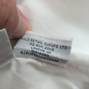 Chemise Polo Ralph Lauren Taille M Custom Fit Blanche Coton Logo Bleu Marine