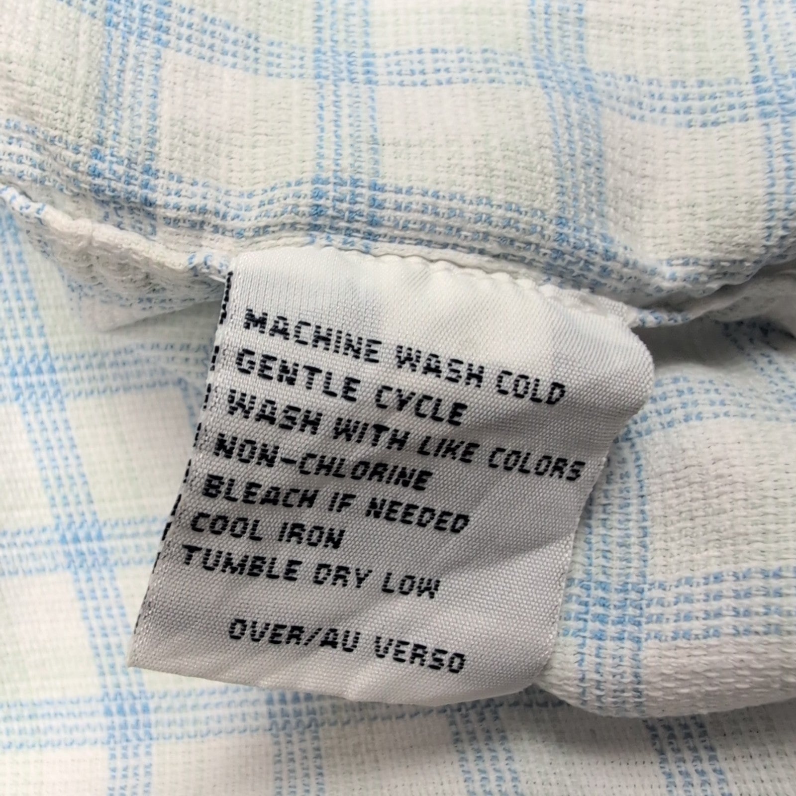 Chemise Nautica Bleu Carreaux Taille XL TG 100% Coton Manches courtes Poche