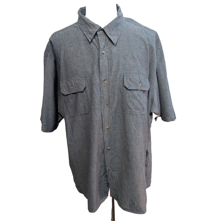 Chemise Wrangler Manche Courte Bleu Aspect Jean Taille 3XL Deux Poches