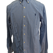 Chemise Polo Ralph Lauren Bleu à petits carreaux Taille L - Excellent état