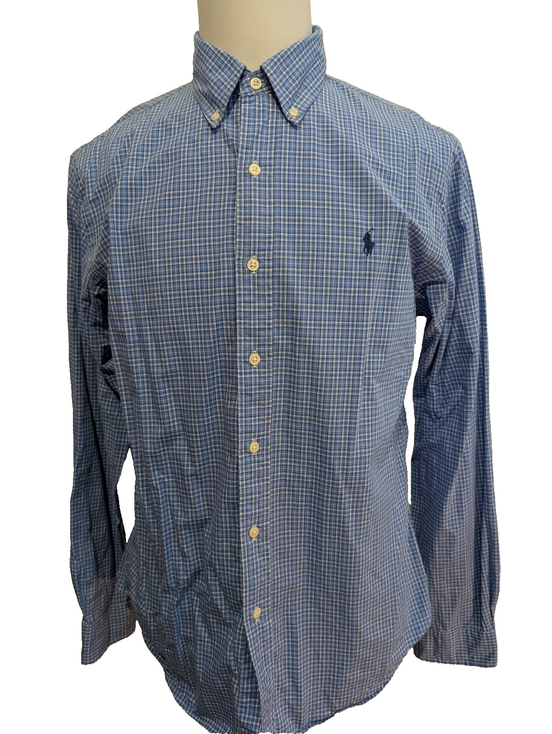 Chemise Polo Ralph Lauren Bleu à petits carreaux Taille L - Excellent état