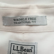Chemise L.L. BEAN Homme XXL Blanche Manches Courtes Poche Wrinkle Free