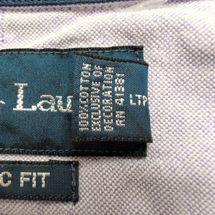 Chemise Ralph Lauren S Lilas Uni Oxford Coton Logo Marron