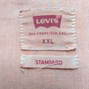 Chemise LEVI'S Homme XXL Saumon Mélange Coton et Lin Manches Courtes Poche