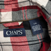 CHAPS Flanelle Rouge Noir M Classique EE VINTAGE 100% Coton | 317S