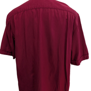 Chemise Hawaïenne Caribbean Silk - 70% Soie / 30% Rayonne - Bordeaux - L