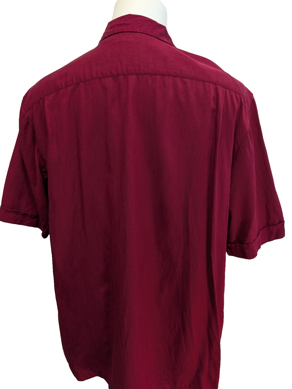 Chemise Hawaïenne Caribbean Silk - 70% Soie / 30% Rayonne - Bordeaux - L