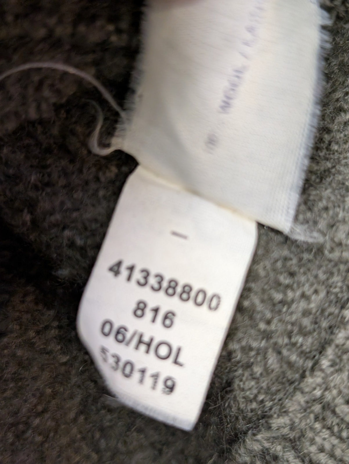 Pull GAP L kaki 100% laine capuche grosse maille chaud Made in Hong Kong