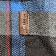 👕 Chemise IZOD XL Flanelle Carreaux Noir Gris Bleu Coton |301S