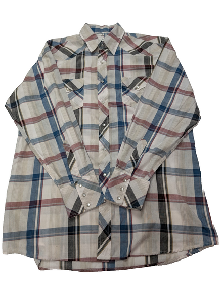 Chemise Corral West Ranch Wear cow-boy western à carreaux taille L