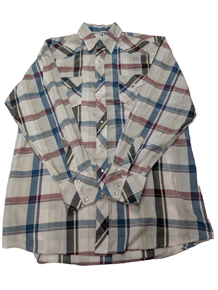 Chemise Corral West Ranch Wear cow-boy western à carreaux taille L