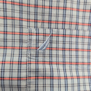 Chemise Nautica L Maurice Bleu Rouge Carreaux Manches courte Stretch Classic Fit