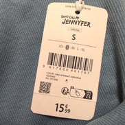 Top Court Femme Don't Call Me Jennyfer Taille S Bleu Ardoise Manches Longues Neu