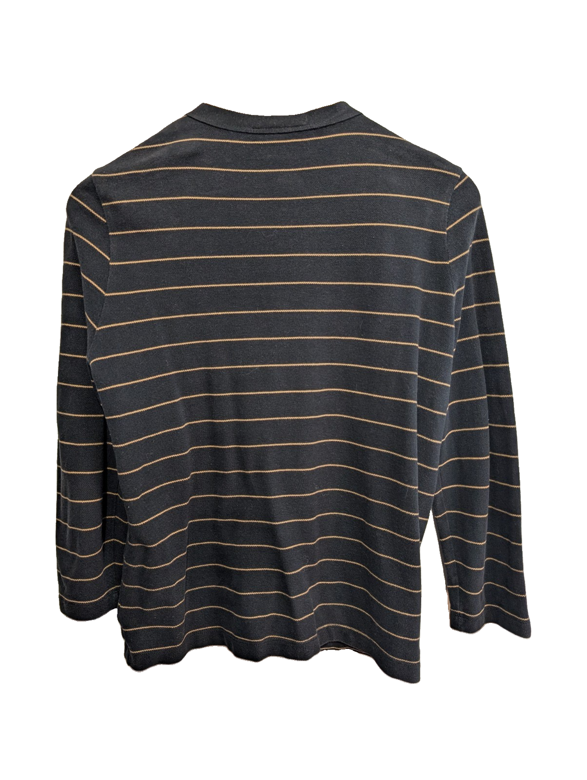 Cardigan femme Lauren Ralph Lauren M noir rayures marron coton col V boutons