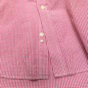 Chemise Chaps Rouge à Petits Carreaux 100% Coton Manches Longues - Taille L/XL
