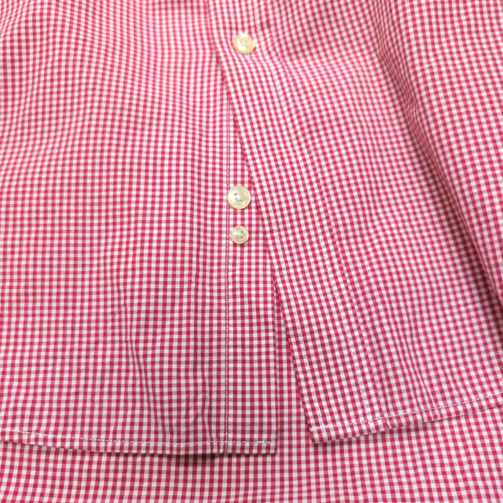 Chemise Chaps Rouge à Petits Carreaux 100% Coton Manches Longues - Taille L/XL