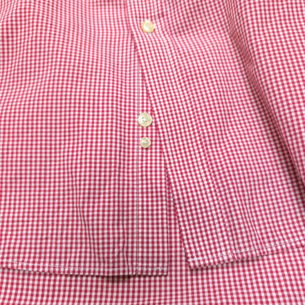 Chemise Chaps Rouge à Petits Carreaux 100% Coton Manches Longues - Taille L/XL