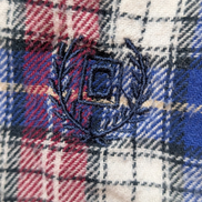 🐻 CHEMISE FLANELLE CHAPS M (M) CARREAUX FUCHSIA BLEU MARINE LOGO BRODÉ