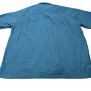 Chemise manches courtes Dockers bleu turquoise à motifs gaufrés taille XL Homme