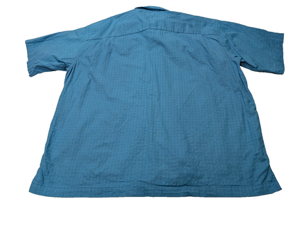 Chemise manches courtes Dockers bleu turquoise à motifs gaufrés taille XL Homme