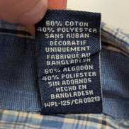 Chemise Chaps manches courtes bleu à carreaux taille L #229msch