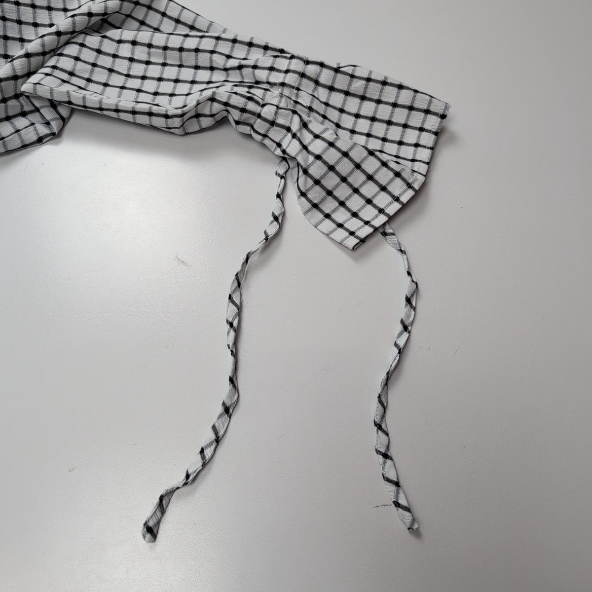 Haut Vero Moda Femme S Blanc Carreaux Noirs Manches Poète Neuf