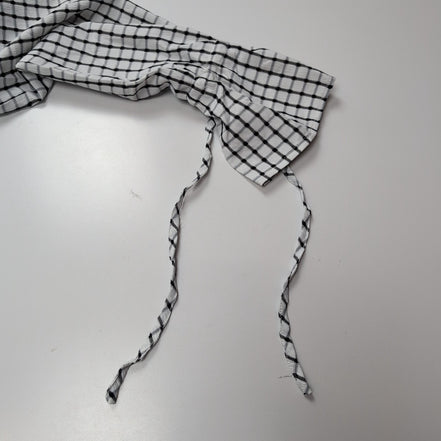 Haut Vero Moda Femme S Blanc Carreaux Noirs Manches Poète Neuf