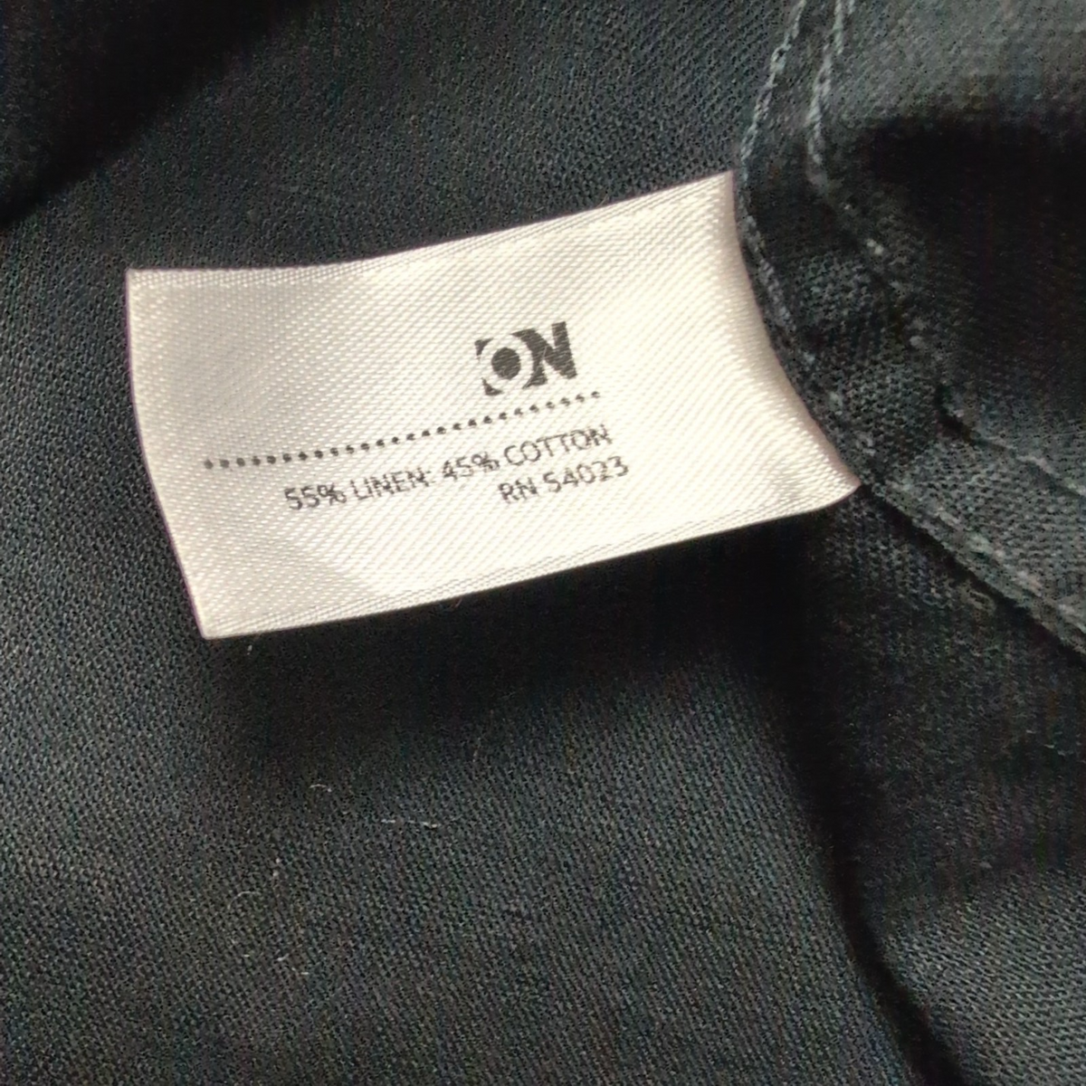 Chemise Old Navy XL Lin Coton Noir Uni Manches Longues Excellent État