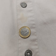 CHEMISE LEVI'S Jean Lourd Blanc Cassé XXL Homme Vintage Bouton Métal