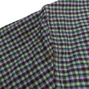 Chemise CHAPS violet et verte à carreaux manches courtes taille L #4e