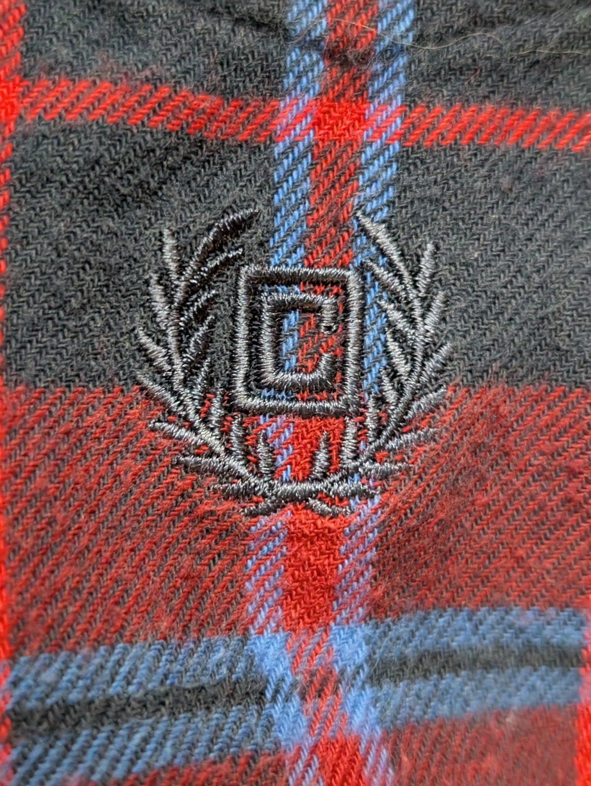CHAPS Flanelle Rouge Bleu Marine S Logo Brodé EE VINTAGE 100% Coton | 321S
