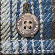 EDDIE BAUER Flanelle Bleu Blanc M Comme Neuve TACHE MINIME Coton Épais | 327S