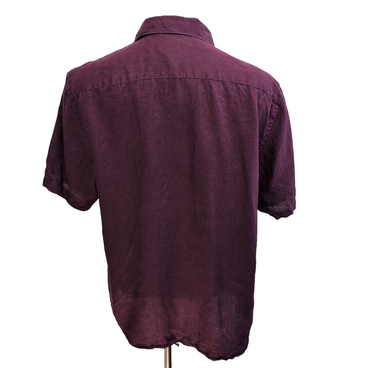 Chemise H&M 100% Lin Bordeaux Manches Longues Taille XL