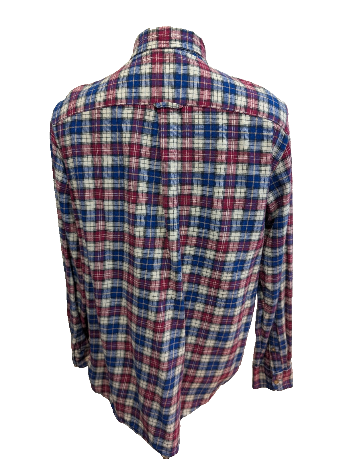 🐻 CHEMISE FLANELLE CHAPS M (M) CARREAUX FUCHSIA BLEU MARINE LOGO BRODÉ