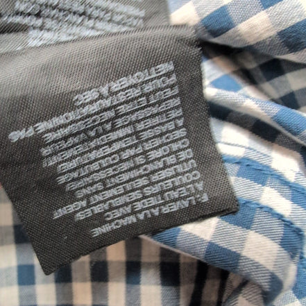 The North Face chemise bleu carreaux une poche taille M coton