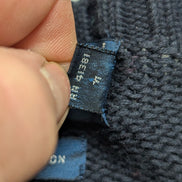 Pull Polo Ralph Lauren Bleu Marine Logo Bleu Ciel - 100% Coton Maille Dense S