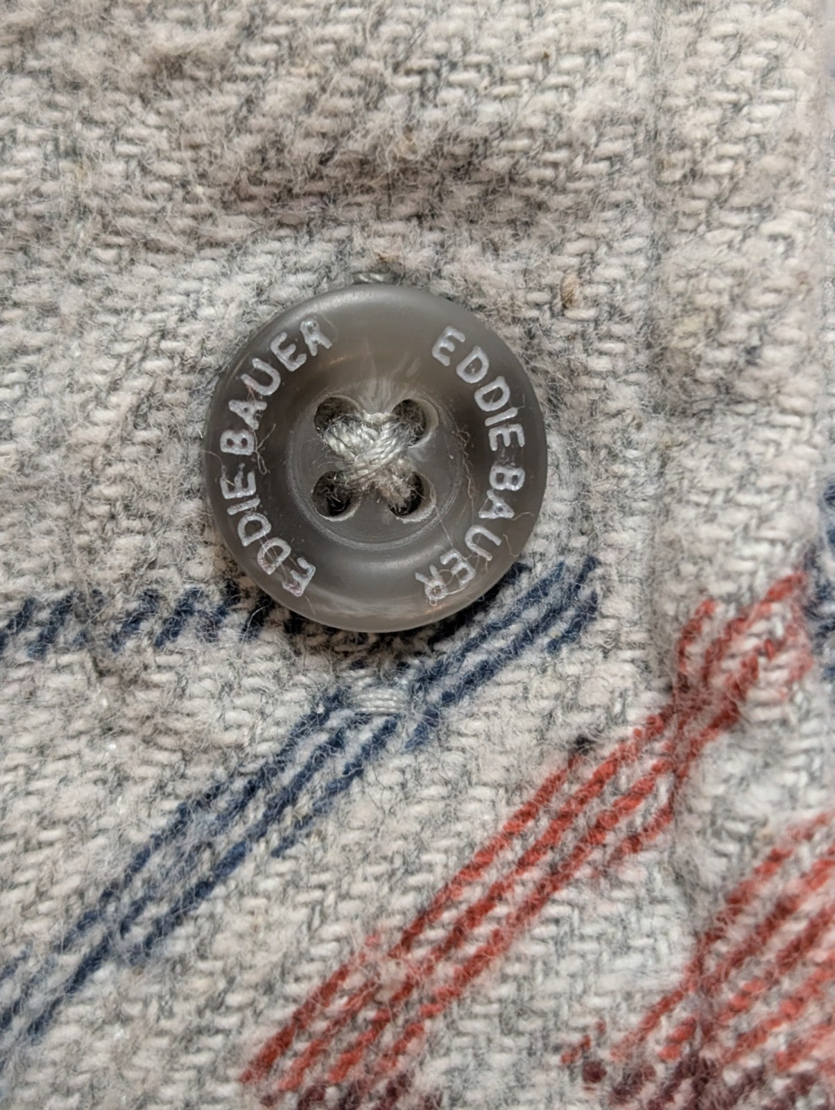 🔥 CHEMISE FLANELLE EDDIE BAUER S (P) MOTIF AZTÈQUE TRIBAL BOUTONS GRAVÉS