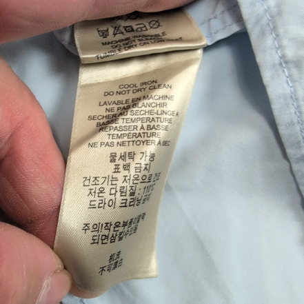 Chemise Burberry Brit Vintage Taille XL Bleu Clair Coton Logo Brodé