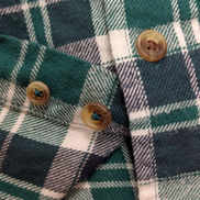 🐻 CHEMISE FLANELLE PERFORMANCE CHAPS L (G) CARREAUX VERT BLEU MARINE LOGO BRODÉ