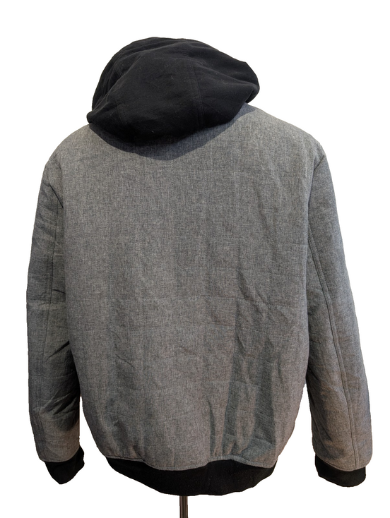 Veste Levi's Grise Matelassée Capuche Noire Homme Taille L