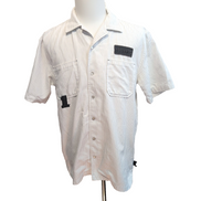 Chemise Harley-Davidson M Blanc Rayures HDMC Tête de Mort Vintage