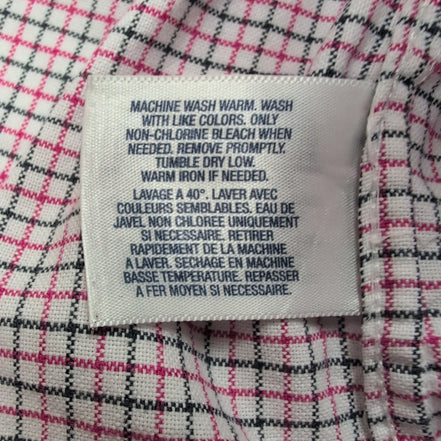 Chemise Ralph Lauren Junior XL 18/20 Carreaux Rose Noir Logo Noir