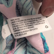 Chemise Hawaïenne Rose Turquoise Feuillage 100% Viscose Taille S/M