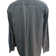 CHEMISE COLUMBIA Coton Patiné Bleu L Homme 2 Poches Casual Boutons Métal