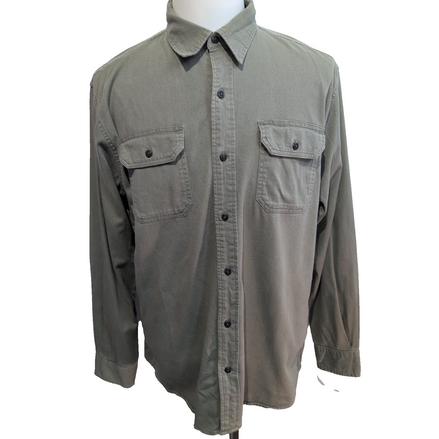 Chemise Wrangler Comfort Flex Stretch Vert Kaki avec Poches Taille L