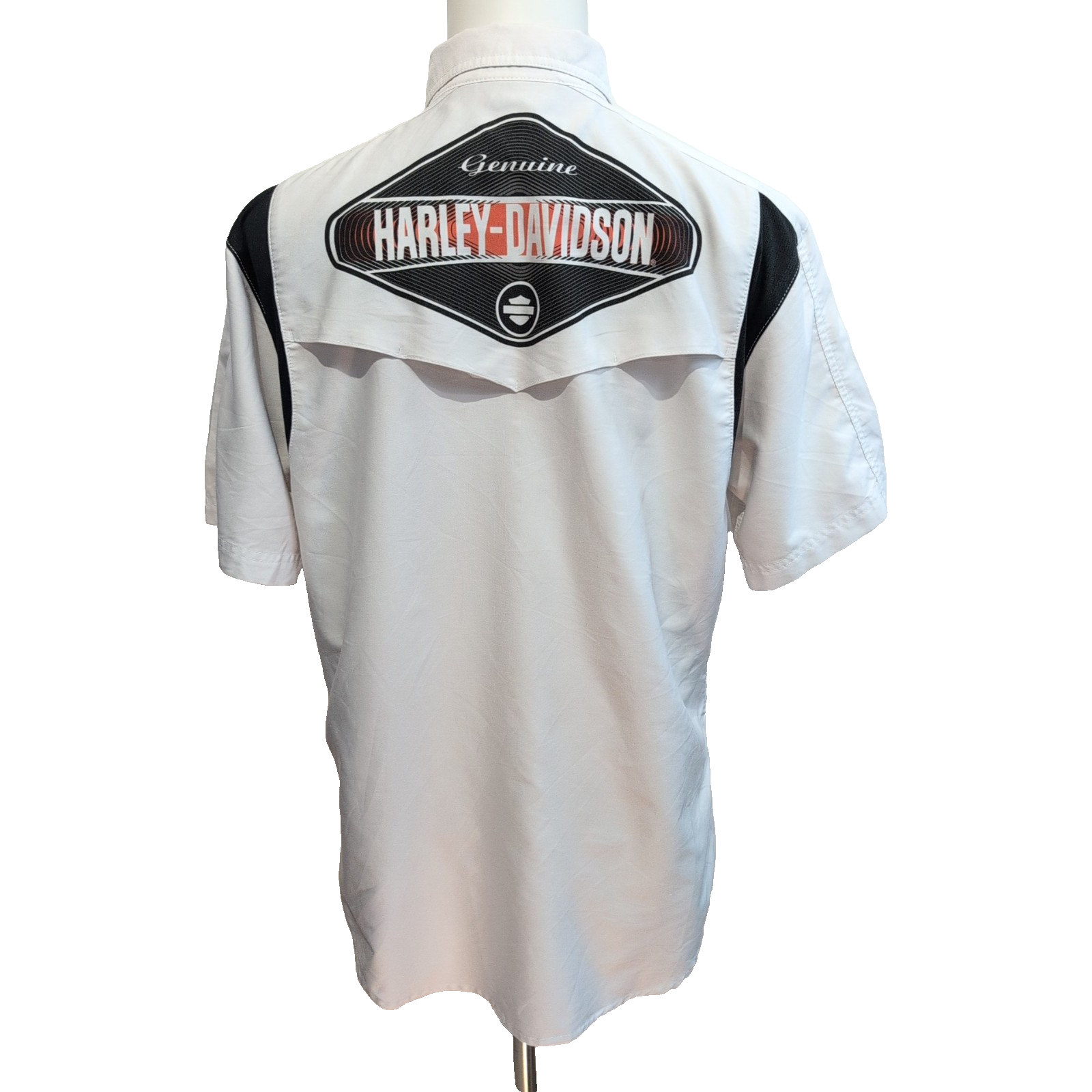 Chemise Harley-Davidson L Blanche Coolcore Manches Courtes Logo Brodé