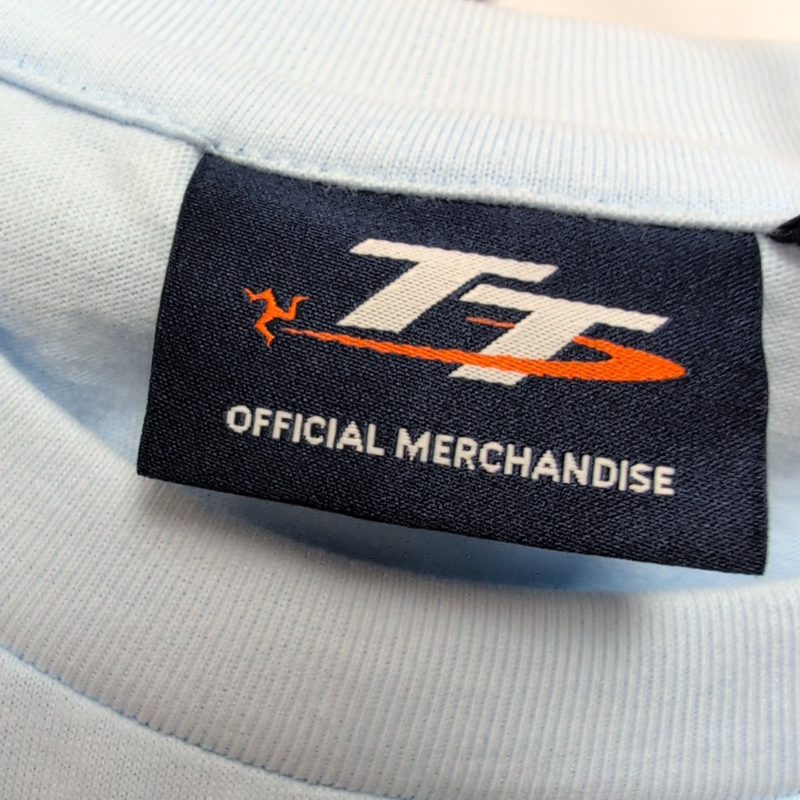 T-shirt TT Isle of Man Tourist Trophy 2025 XL Bleu Ciel Neuf 100% Coton